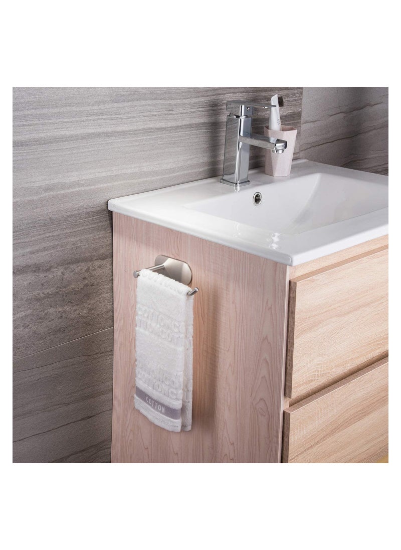 Towel Ring Self Adhesive Hand Towel Holder for Bathroom Kitchen Hand Towel Bar No Drilling Silver Towel Rack SUS 304 Stainless Steel Brushed