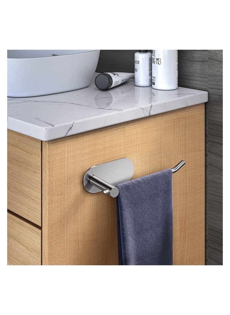 Towel Ring Self Adhesive Hand Towel Holder for Bathroom Kitchen Hand Towel Bar No Drilling Silver Towel Rack SUS 304 Stainless Steel Brushed