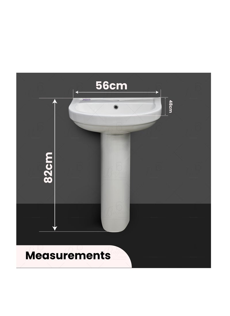 B BAGNO Basin Full Pedestal WB06