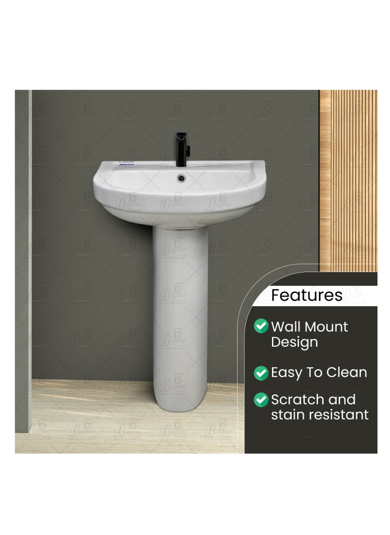 B BAGNO Basin Full Pedestal WB06