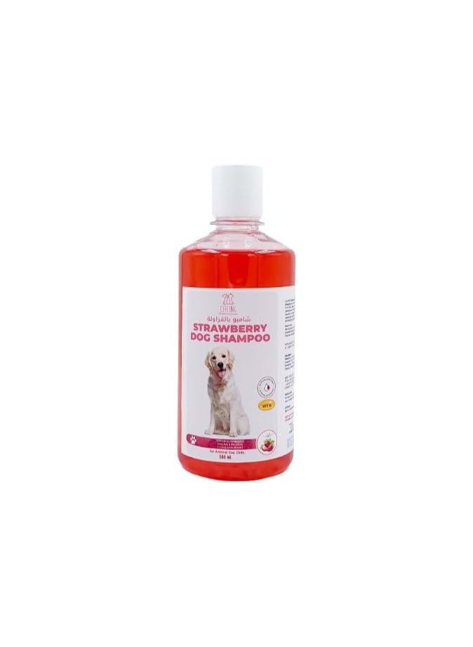 Strawberry Scented Dog Shampoo, Gentle Hydrating Formula, 500ml