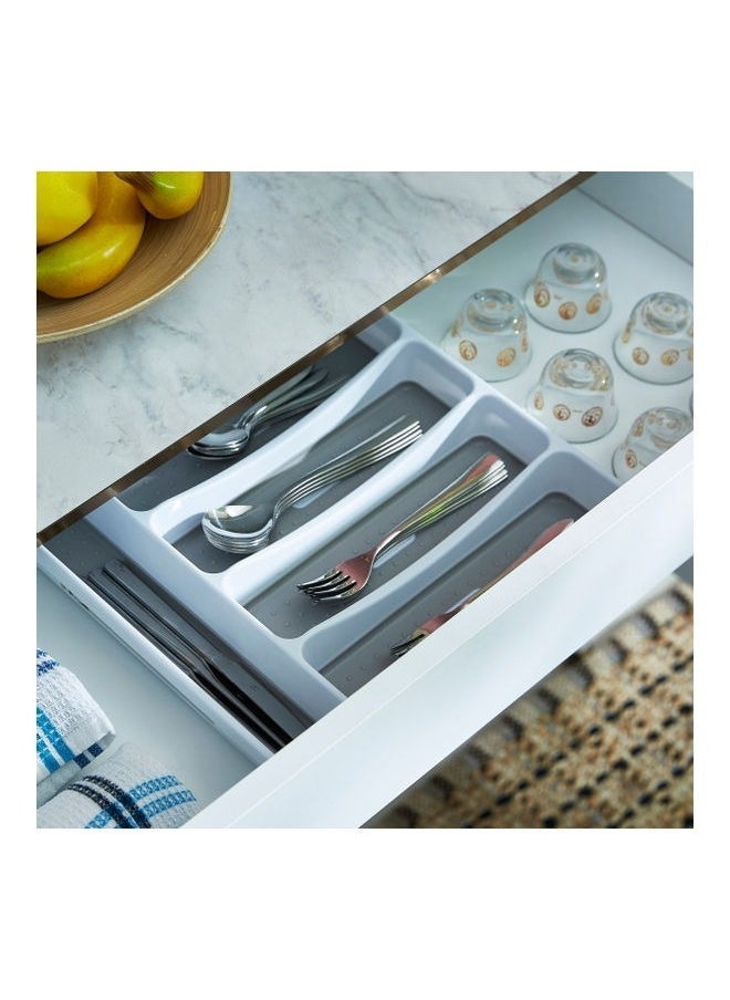 Plastic Cutlery silverware Tray for Drawer, Utensil Flatware Tableware Organizer for Kitchen, Fits Standard Drawer