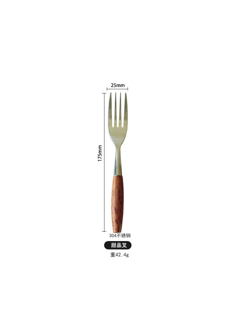 Stainless Steel Cutlery Set Retro Pearwood HandleY019 dessert fork Y019 dessert fork