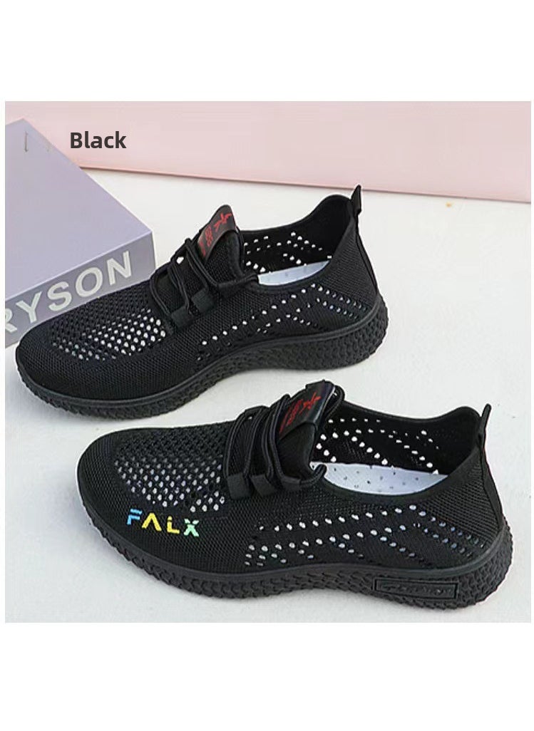 Breathable Mesh Womens Sneakers SummerF35 Black F35 Black