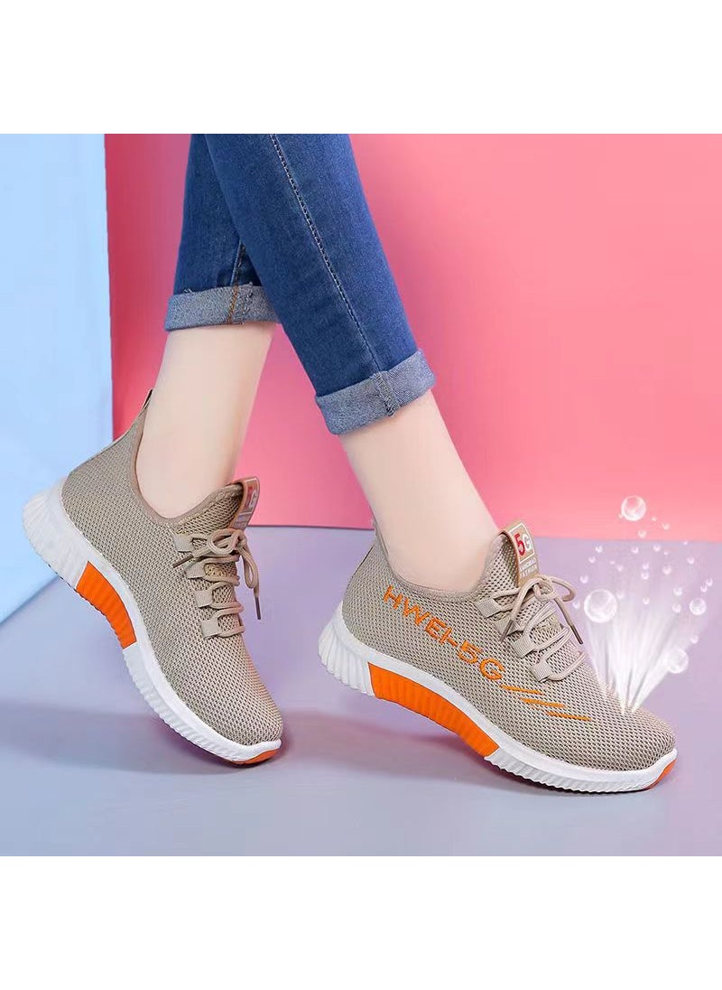 2023 Breathable Casual Womens Sports Shoes[C05] Beige [C05] Beige