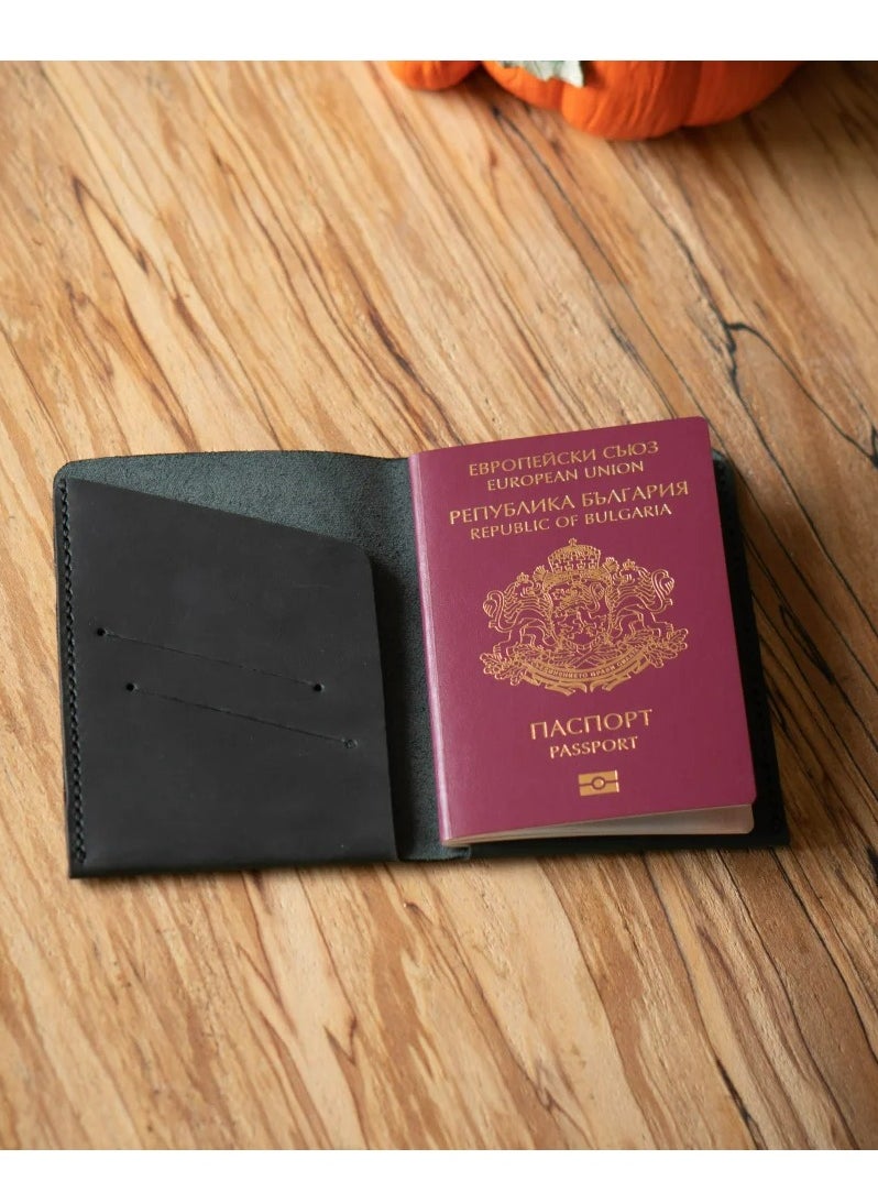 Passport Holder and Wallet - Minimalist Design - Genuine Leather & Handmade