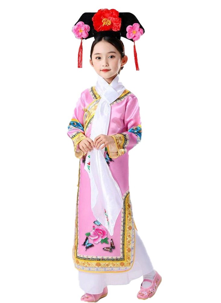 Children's ancient princess costume, girls' Qing Dynasty imperial concubine palace performance costume