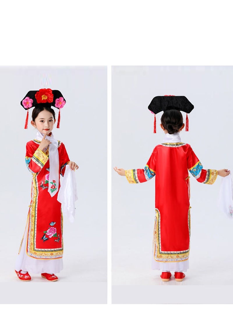 Children's ancient princess costume, girls' Qing Dynasty imperial concubine palace performance costume