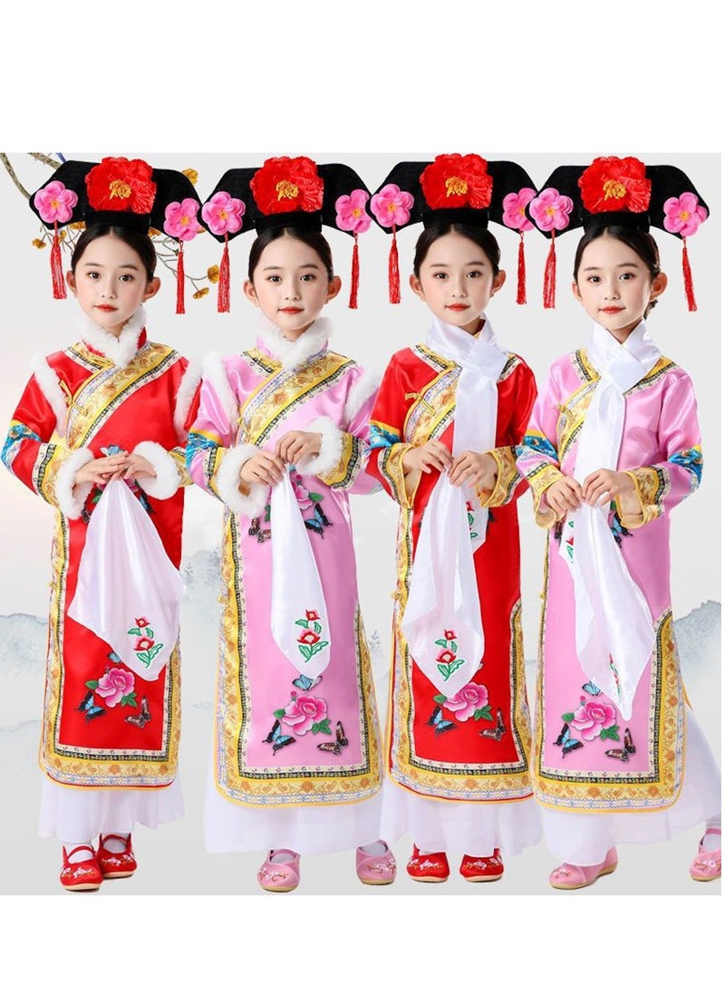 Children's ancient princess costume, girls' Qing Dynasty imperial concubine palace performance costume