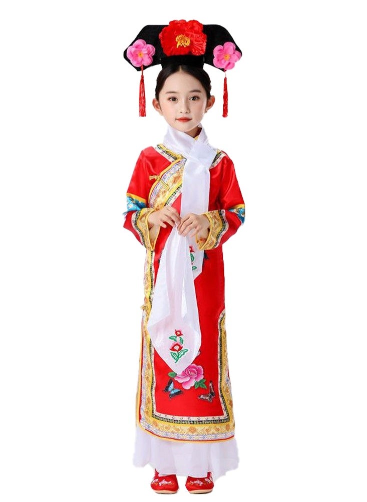 Children's ancient princess costume, girls' Qing Dynasty imperial concubine palace performance costume