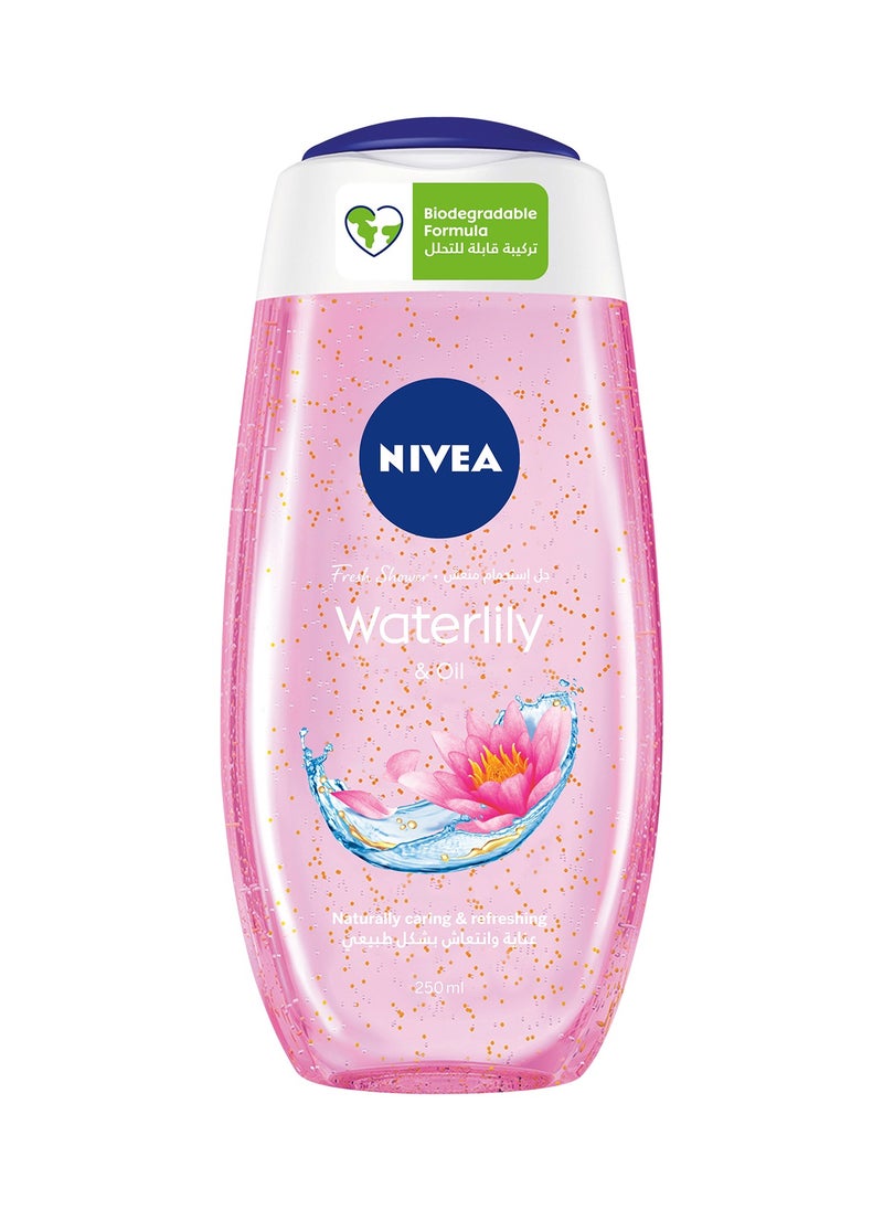 Shower Gel Body Wash Waterlily And  Oil With Caring Oil Pearls And Waterlily Scent Pack of 3