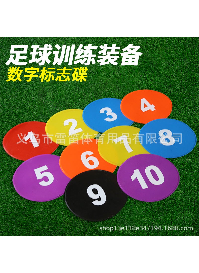 Soccer Training Numbered Cones 1-24 Digital Disc 1-10 mixed color