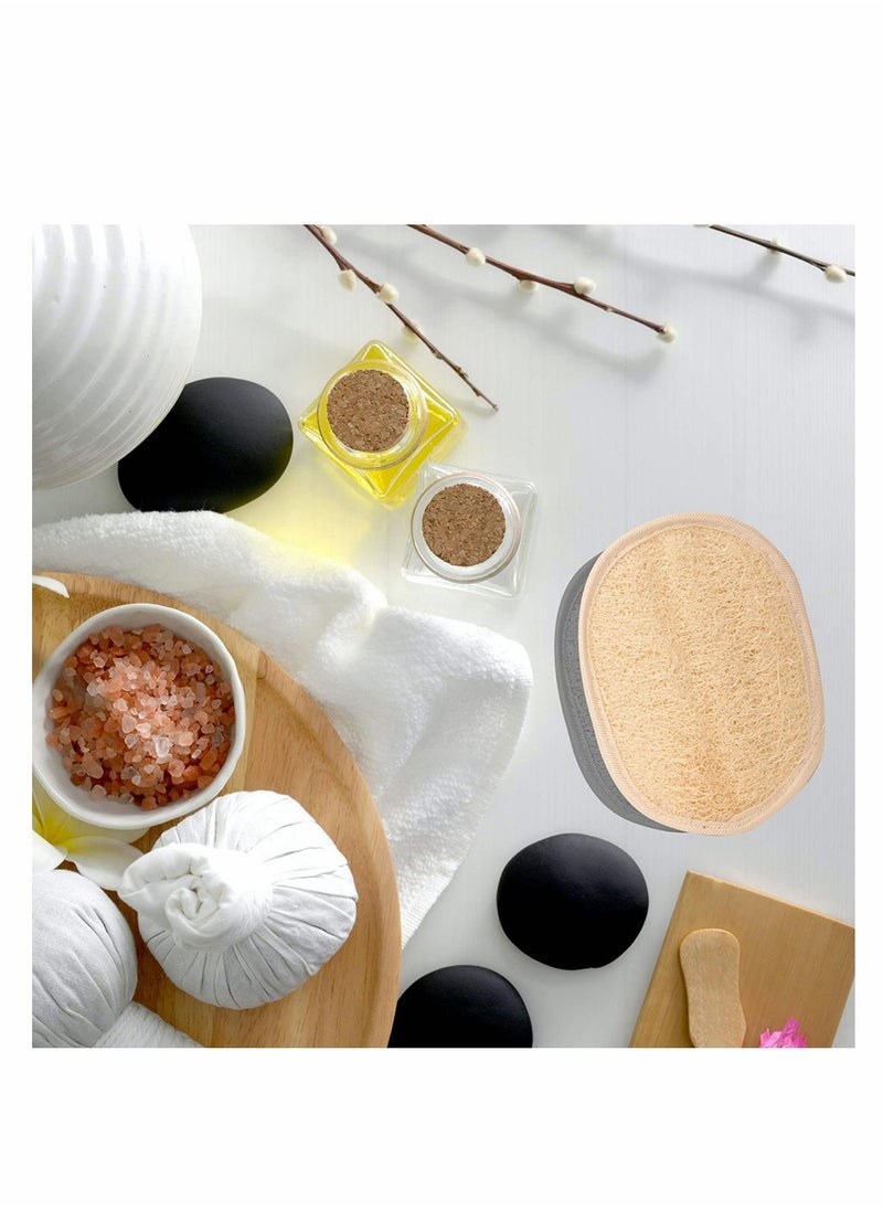 2 Pcs Bath Loofah Sponge and Biodegradable Exfoliating Loofah Pads body Scrubber Natural Bath and Shower Washcloth
