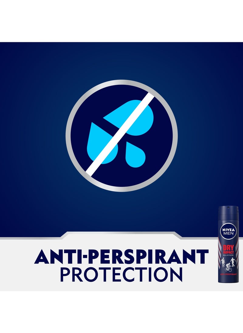 Antiperspirant Spray Dry Impact Pack of 3