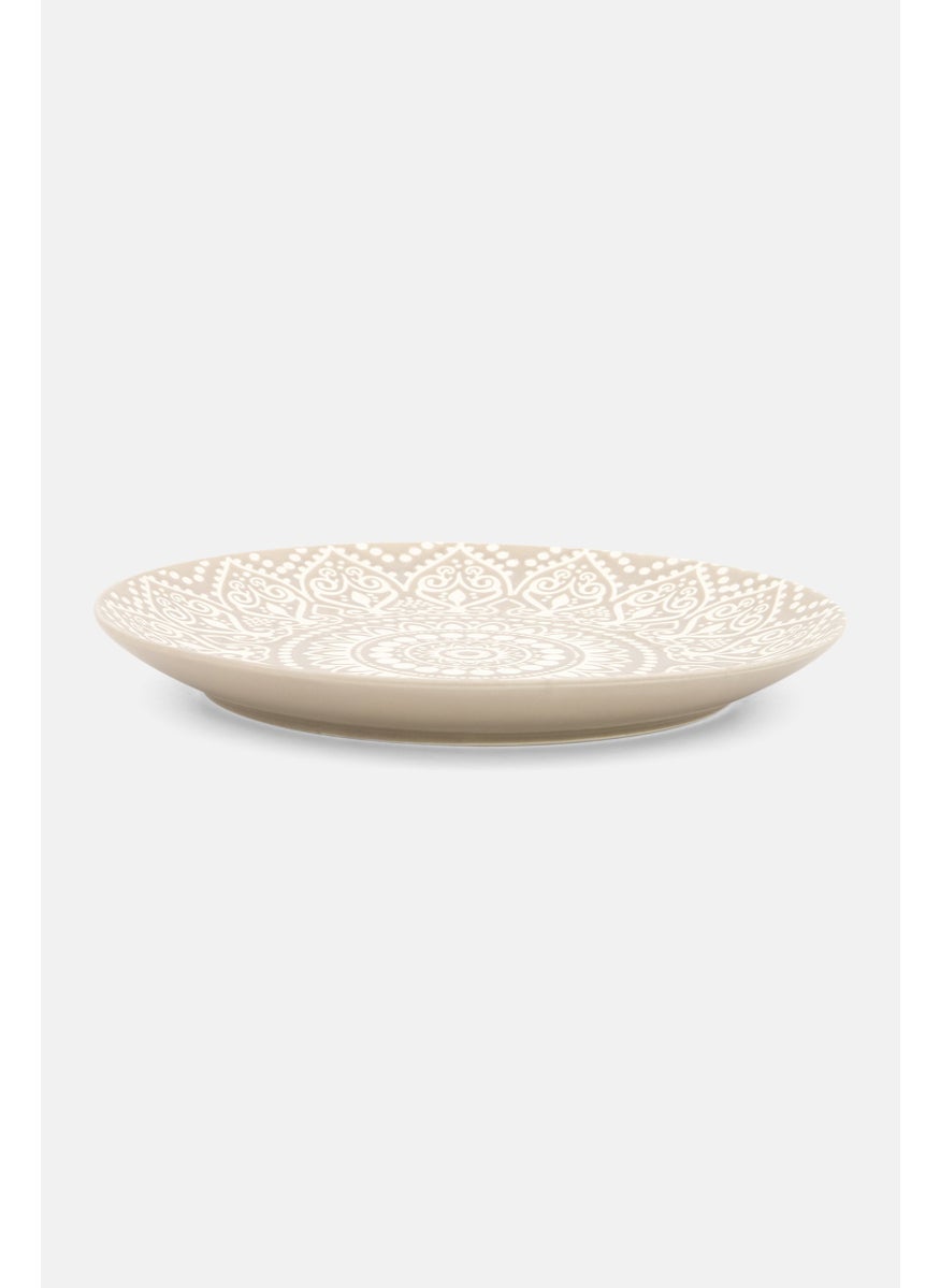 Plate Shanaya, White/Grey