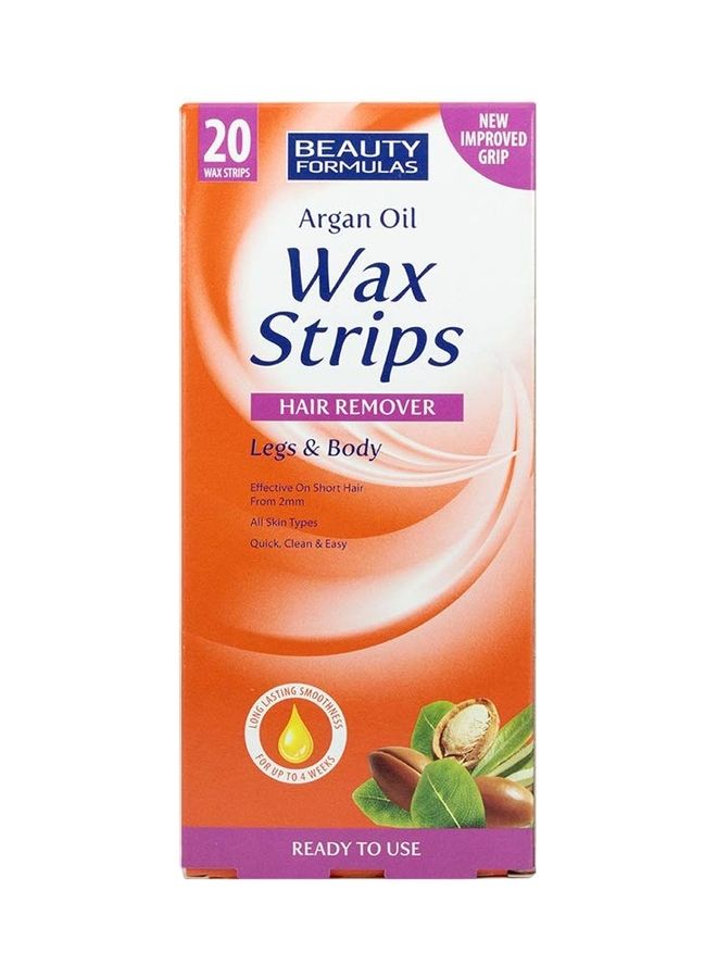 20-Piece Wax Strips Hair Remover White 250grams