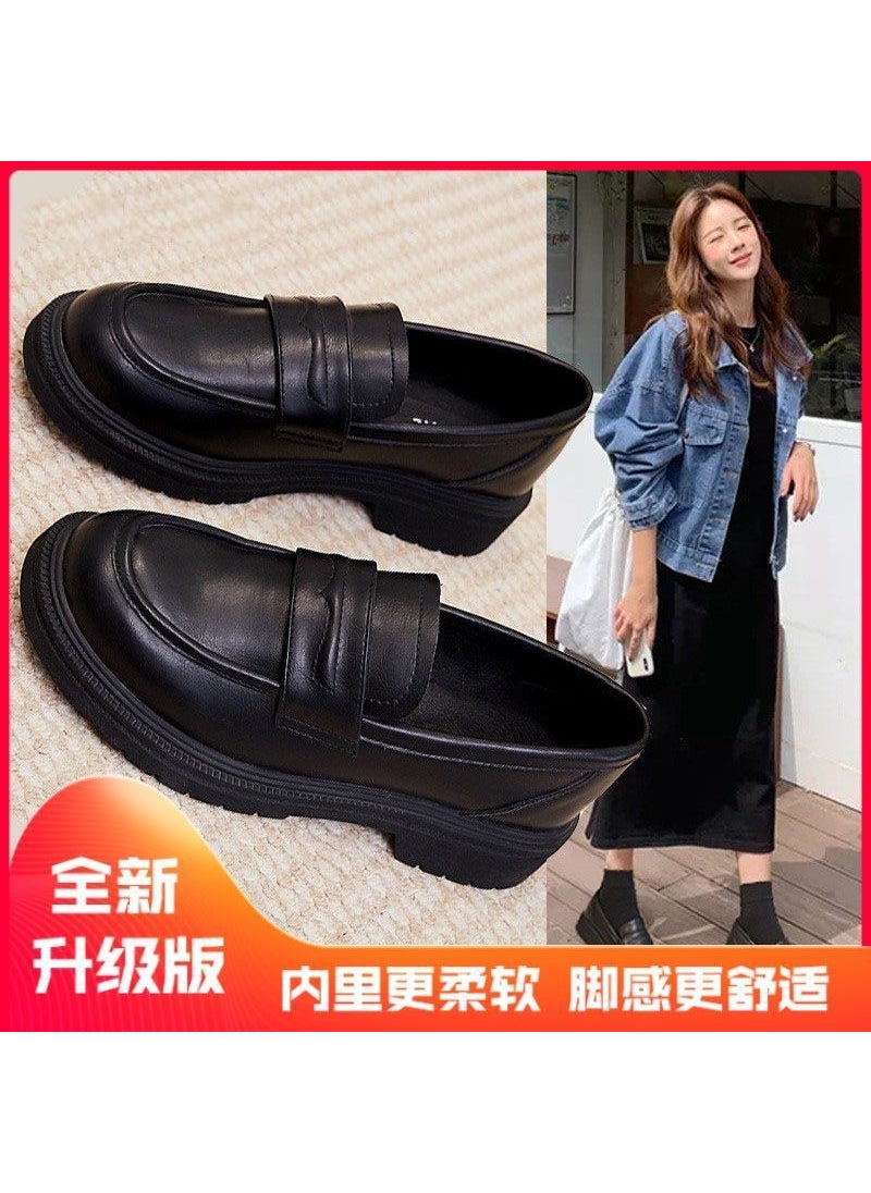 Anti-Slip Leather Fashion Flats 2023 Black upgraded version