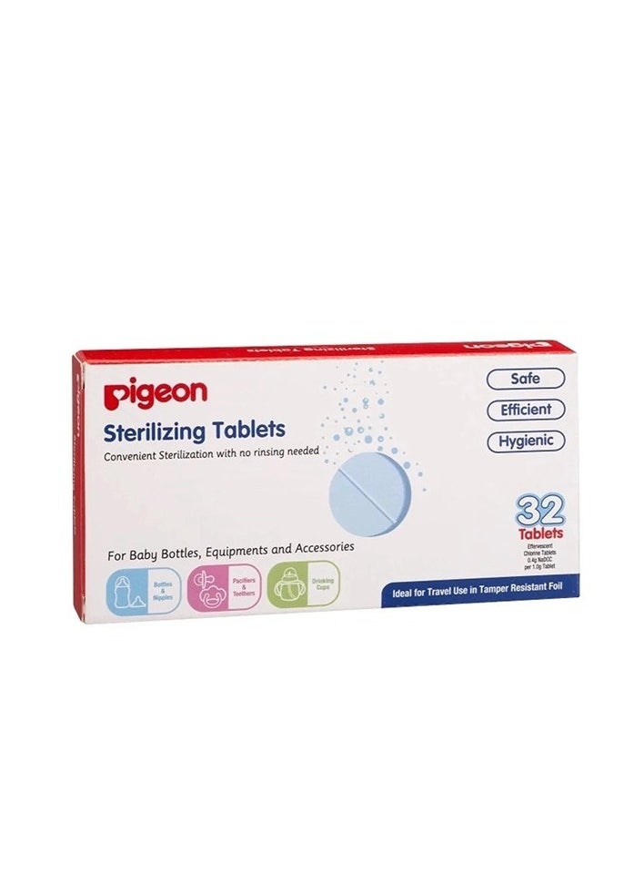 Hygienic Sterilizing tablet Safe Efficient For Baby Feeding Bottle Equipment and Accessories No Rinse Needed 32 Tablet.