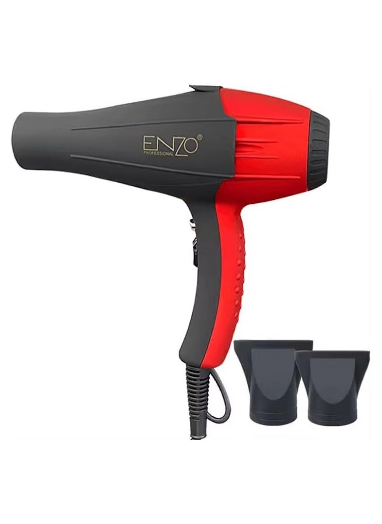 PrecisionWare Enzo EN-6109 8000W Professional Hair Dryer, High-Power Hair Blow Dryer With Ionic Technology, 3 Heat Settings, 2 Speed Settings, Concentrator Nozzle-Intl Version