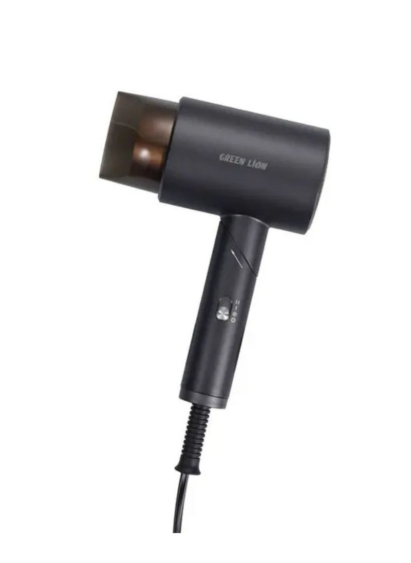 Foldable Hair Dryer Lite, 1200 W Rated Power, 29-45°C Temperature, Hot & Cool Wind, Drying & Styling, Ultra Quiet - Gray