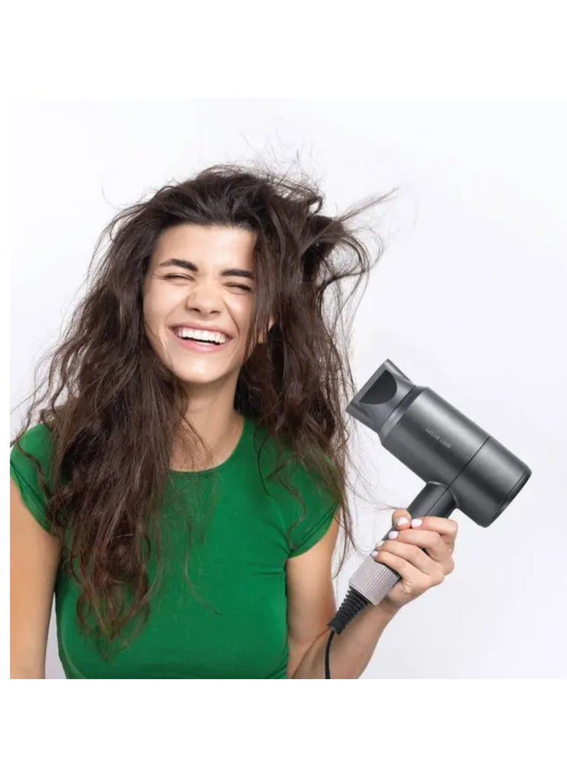 Blow Wave Hair Dryer, 850 W Rated Power, 33-52°C Temperature, Drying & Styling, Hot & Cool Wind, Overheat Protection, Ultra Quiet - Gray