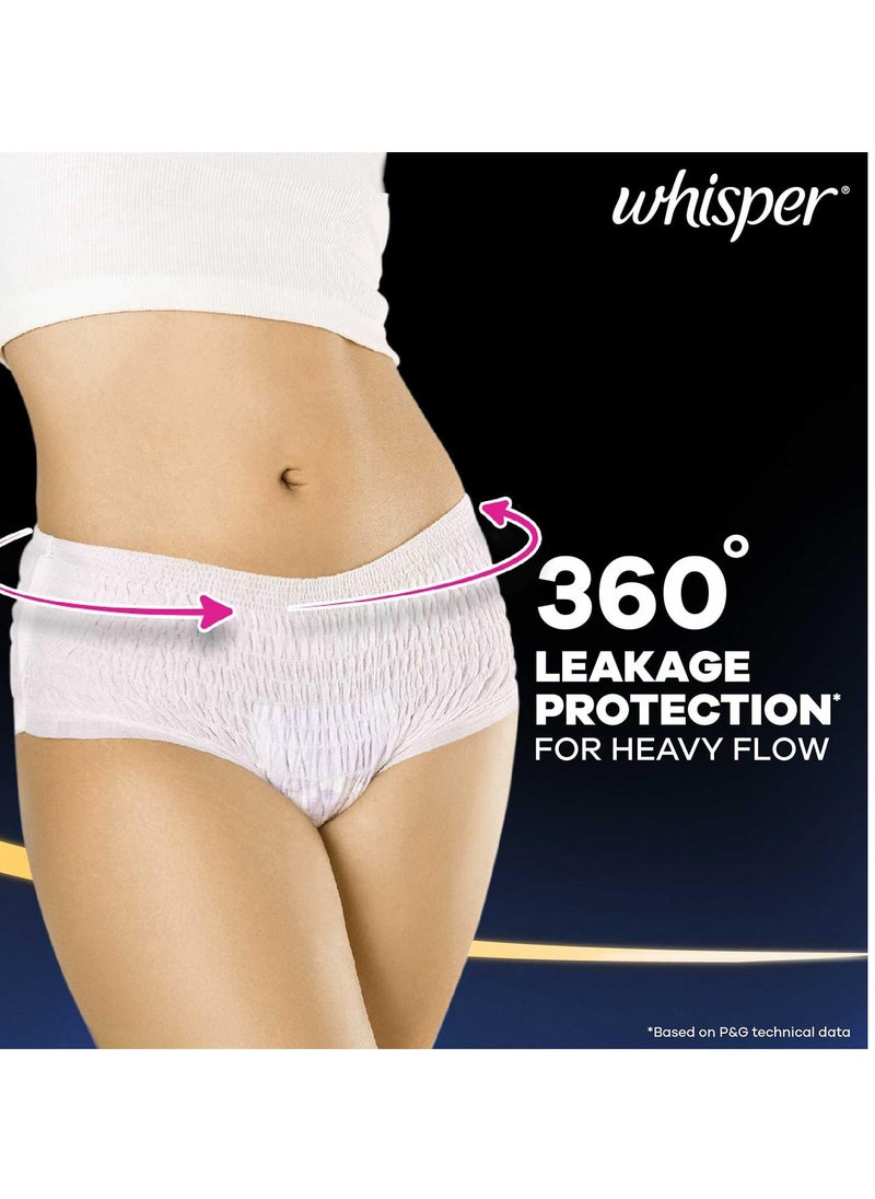 Super Absorbent Period Panty, 12 M-L Pants, 360 Degree Leakage Protection for Heavy Flow, Panty like Fit for Full back Coverage, Absorbs Heavy Gushes, Silky Soft, Comfortable Feel