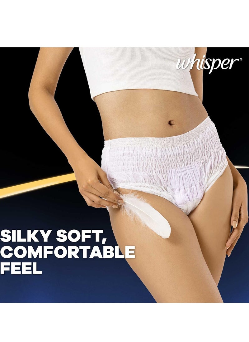 Super Absorbent Period Panty, 12 M-L Pants, 360 Degree Leakage Protection for Heavy Flow, Panty like Fit for Full back Coverage, Absorbs Heavy Gushes, Silky Soft, Comfortable Feel