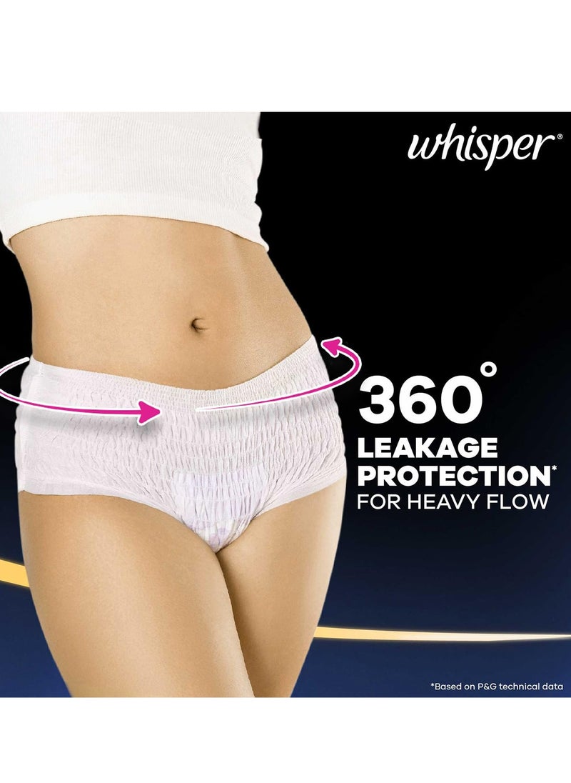 Super Absorbent Period Panty, 12 L-XL Pants, 360 Degree Leakage Protection for Heavy Flow, Panty like Fit for Full back Coverage, Absorbs Heavy Gushes, Silky Soft, Comfortable Feel