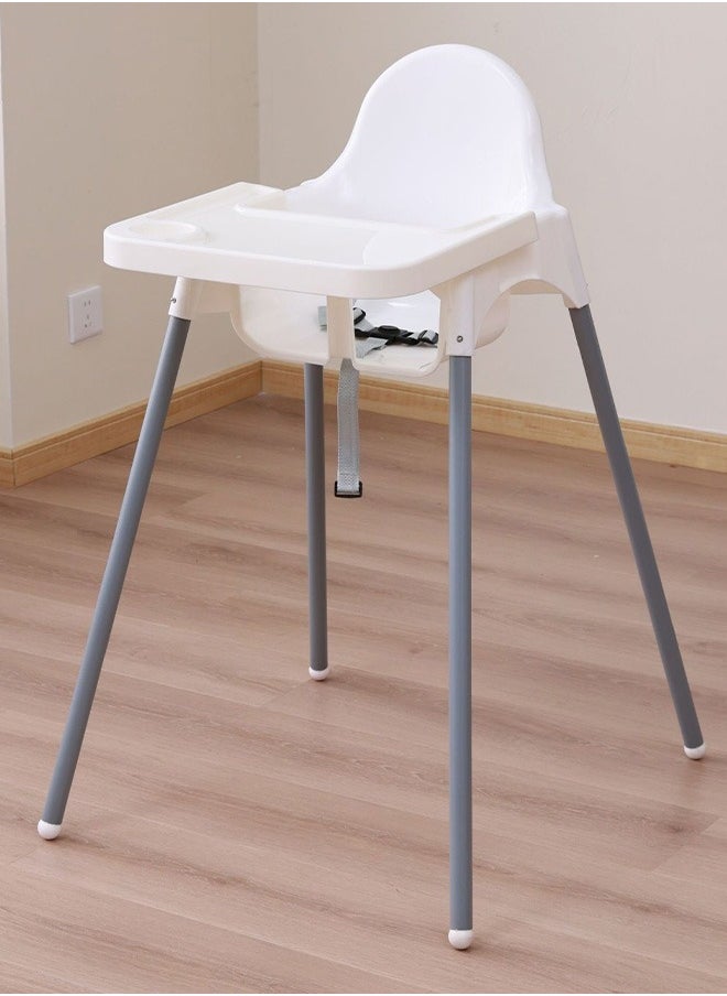 Multifunctional High-Legged Dining Chair With Tray, Foldable For Storage, Suitable For 6 Months To 5 Years Old