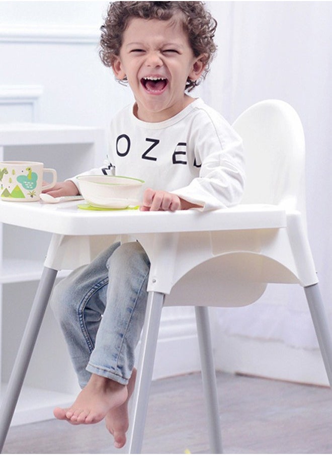 Multifunctional High-Legged Dining Chair With Tray, Foldable For Storage, Suitable For 6 Months To 5 Years Old