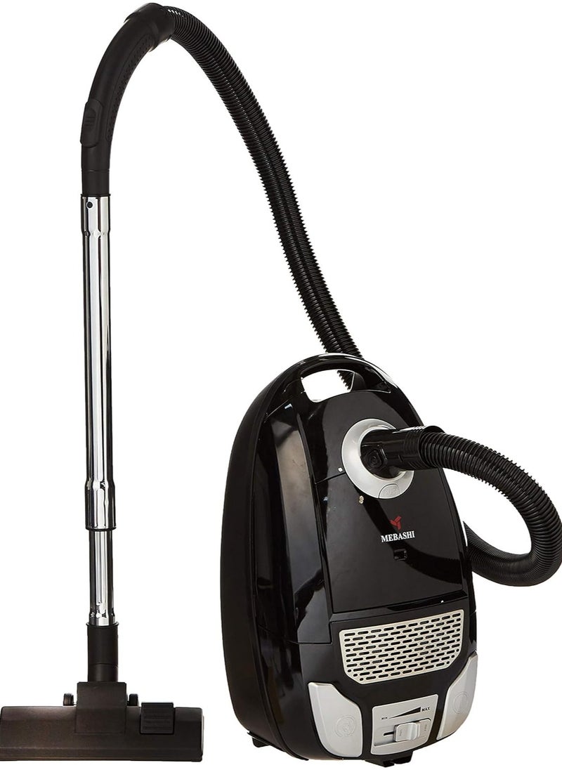 MEBASHI Bagged Vacuum Cleaner - Black, with Automatic Cord Rewind and Stepless Speed Control(ME-VC2003 4.5L)(2200W)