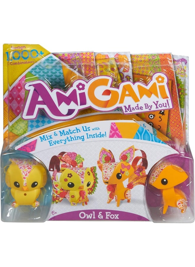 Mattel AmiGami Fox and Owl Figure 2-Pack