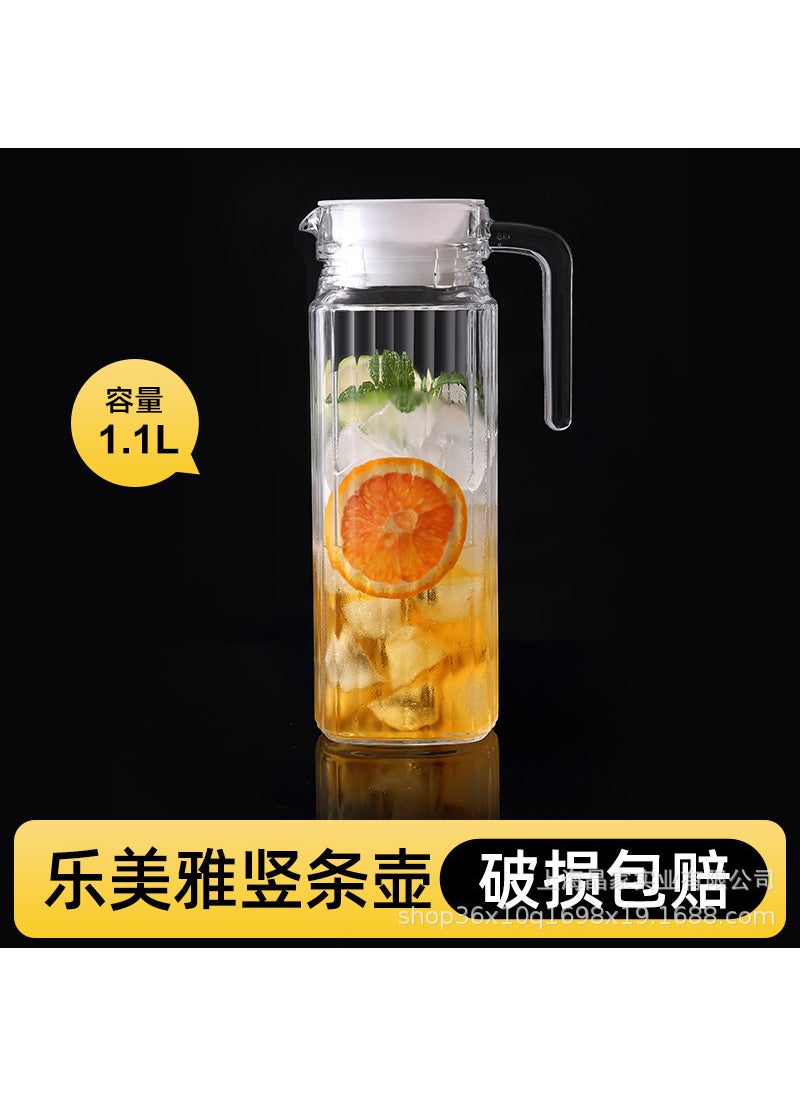 Lemeya Thickened Glass Juice Jug with Apple Design 23541