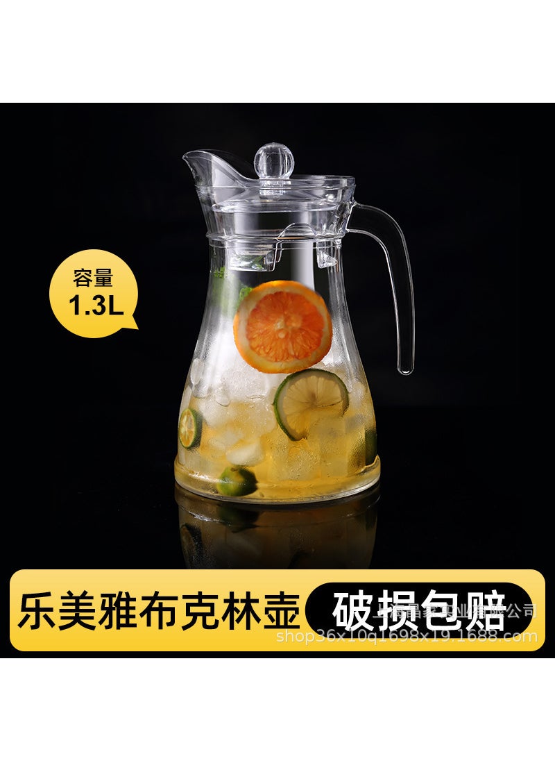 Lemeya Thickened Glass Juice Jug with Apple Design N1663