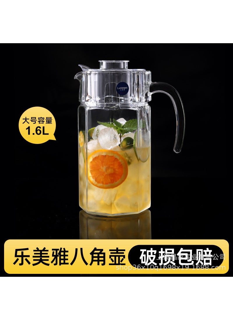 Lemeya Thickened Glass Juice Jug with Apple Design 48484