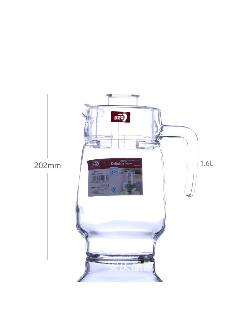 Lemeya Thickened Glass Juice Jug with Apple Design EH1001