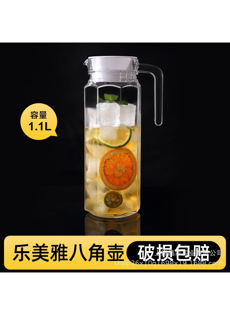 Lemeya Thickened Glass Juice Jug with Apple Design 23354