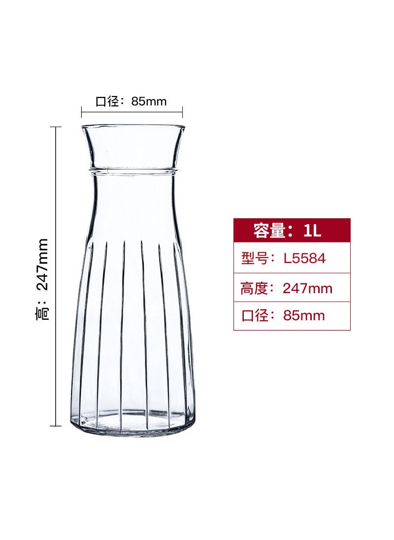 Lemeya Thickened Glass Juice Jug with Apple Design L5584