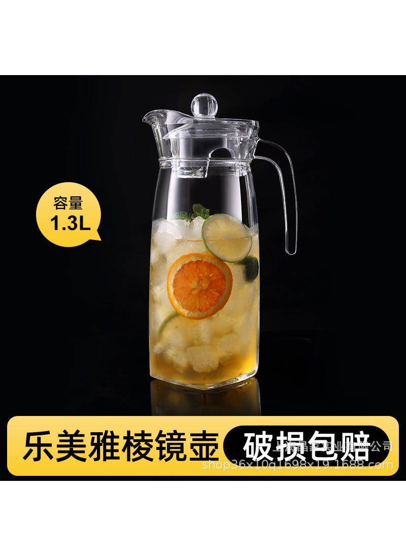 Lemeya Thickened Glass Juice Jug with Apple Design J6103