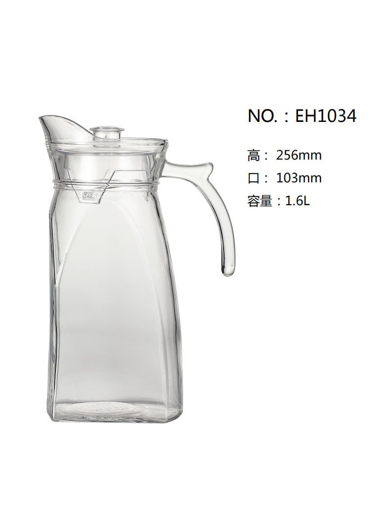 Lemeya Thickened Glass Juice Jug with Apple Design EH1034