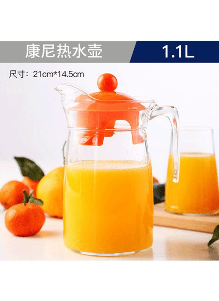 Lemeya Thickened Glass Juice Jug with Apple Design P3298