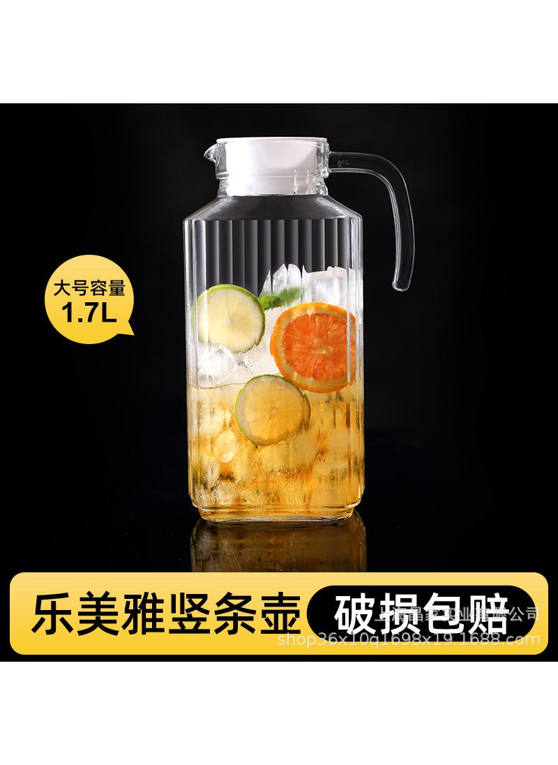 Lemeya Thickened Glass Juice Jug with Apple Design C2896