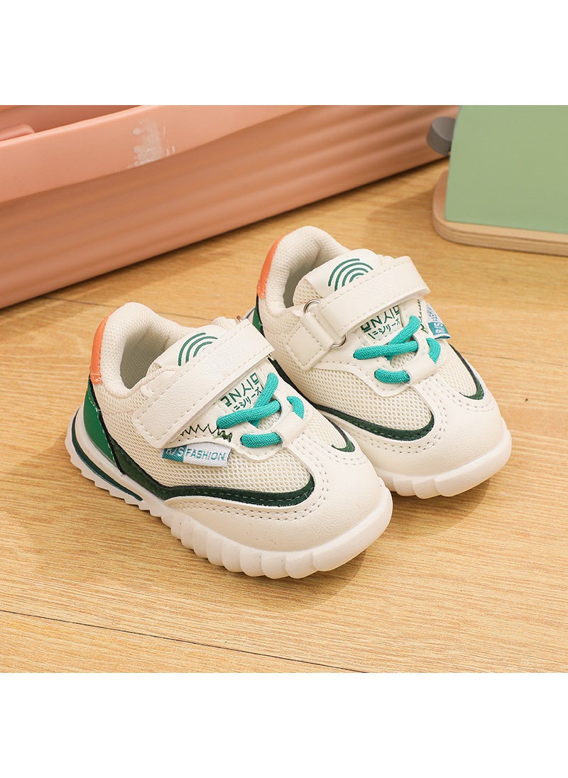 Breathable Mesh Baby Sneakers Non-slip Soft SoleGreen Green