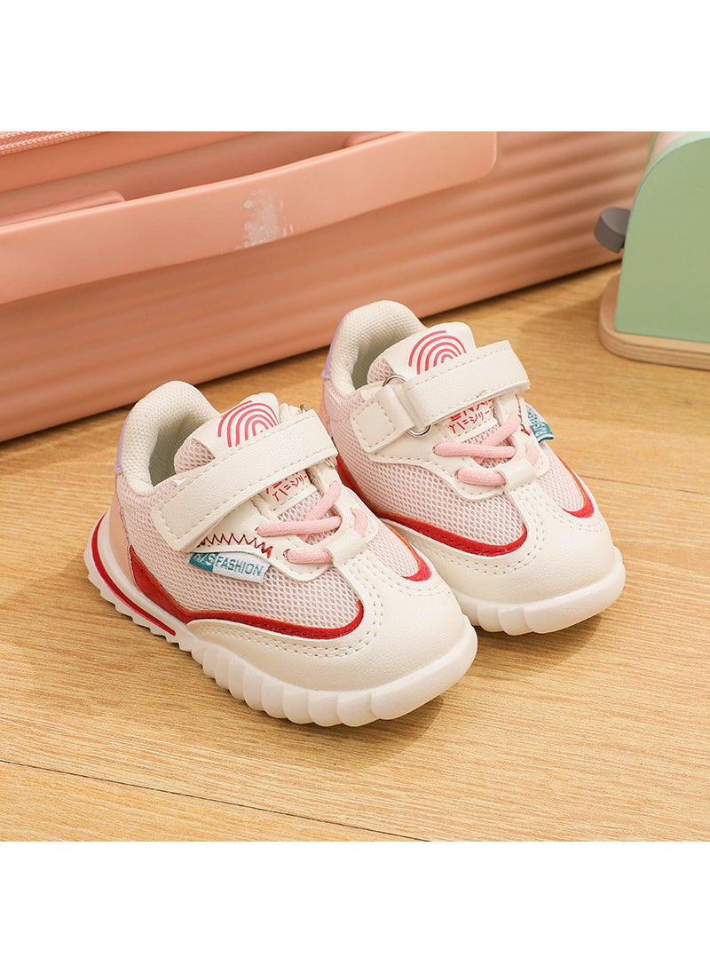 Breathable Mesh Baby Sneakers Non-slip Soft SolePink Pink