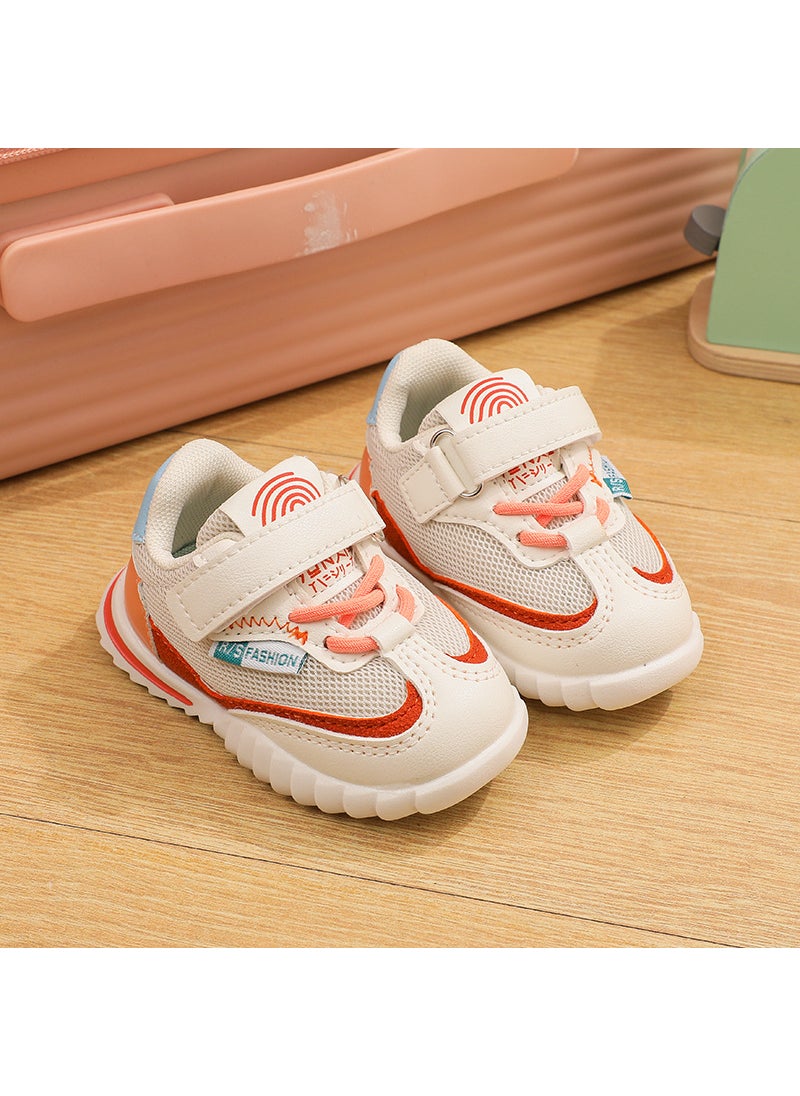 Breathable Mesh Baby Sneakers Non-slip Soft SoleOrange Orange