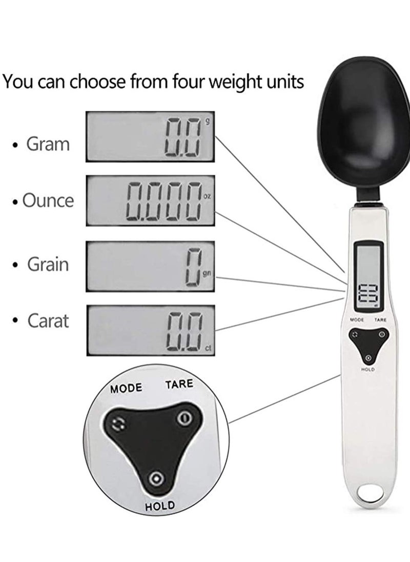Kitchen Scale Spoon Gram Measuring 500g0.1g C ute Digital Weight Milligram Scoop Grams Electronic Cup for Portioning Tea Flour Spices Medicine