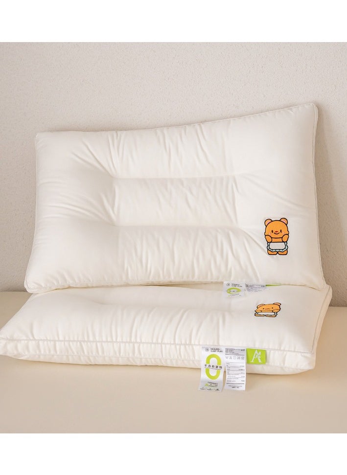 Cotton pillow home bear cervical vertebrae sleep aid low pillow core adult cotton high rebound pillow core