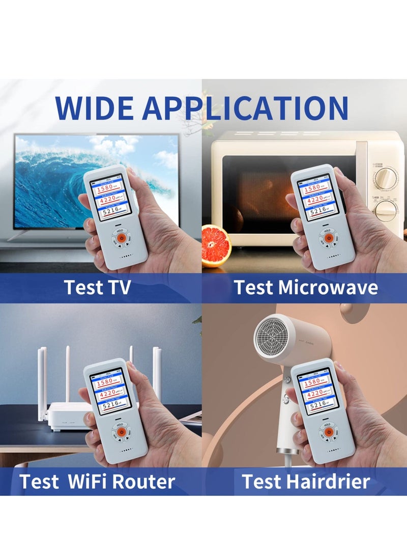 EMF Meter Multi Testers, Portable Handheld Radiation Detector Gauss Reader, 3 in 1 Digital/Graph Electromagnetic Field Radiation Detector for EF/RF/MF, for Home, Office, Outdoor, EMF Inspections