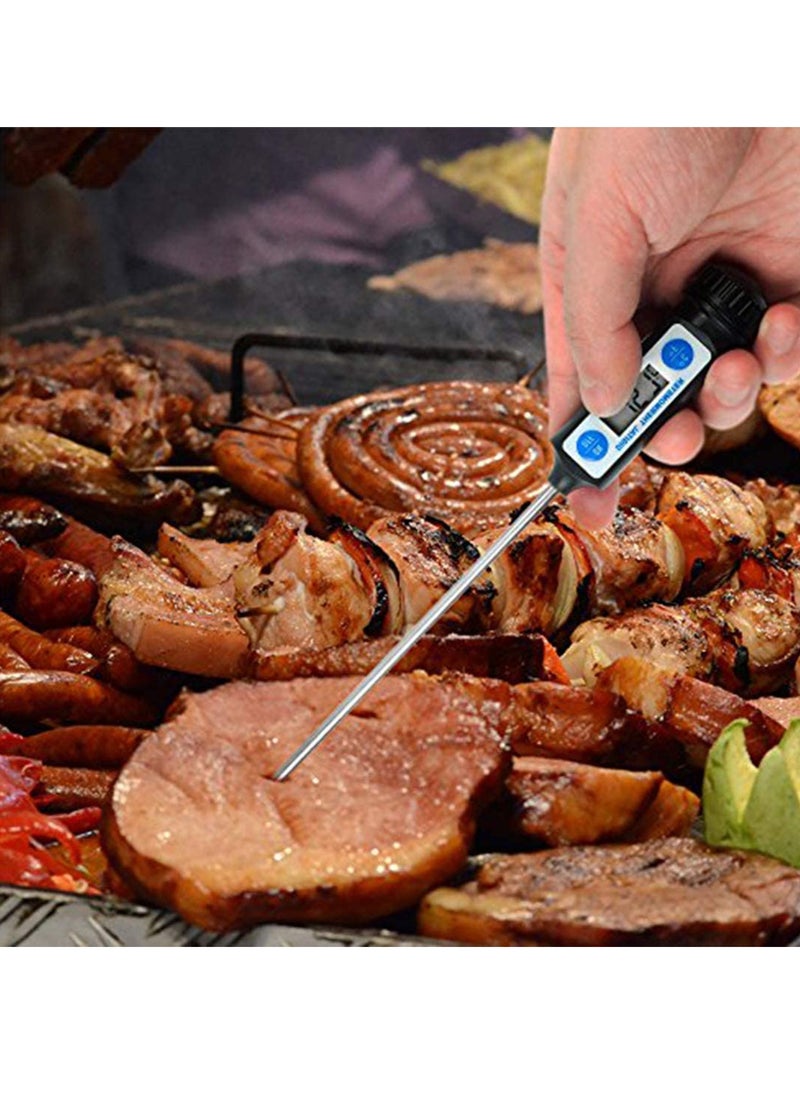 Cooking Thermometer   Digital Food Meat Candy Thermometer    DT 10 Instant Read Digital Cooking Meat Thermometer with Long Probe for Cooking BBQ Kitchen Grill Milk Black Color