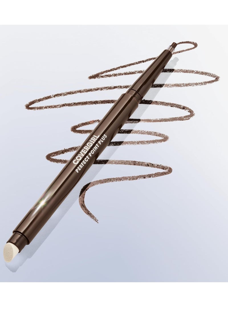 CoverGirl Perfect Point Plus Eyeliner Pencil, Espresso, Long-Lasting, Versatile Brown Eyeliner, Soft Smudging Tip, No Sharpening Needed, Pack of 1